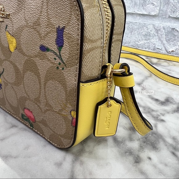 Coach Mini Camera Bag In Signature Canvas With Dreamy Veggie Print - Picture 3 of 9